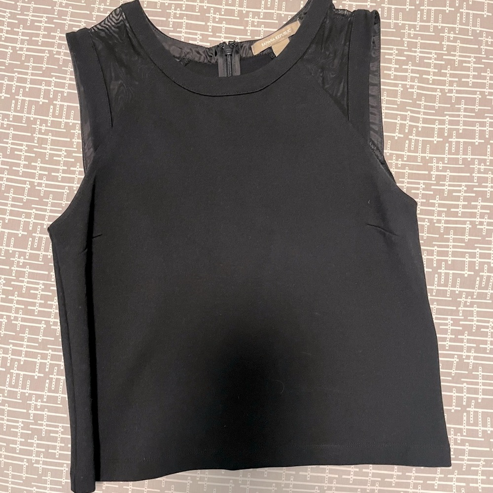 Banana Republic Black Tank Mesh XS